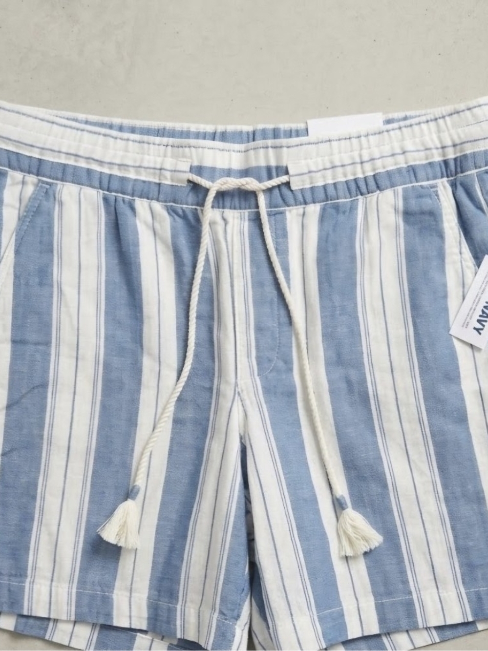 Old Navy Blue and White Striped Women's Soft  Shorts